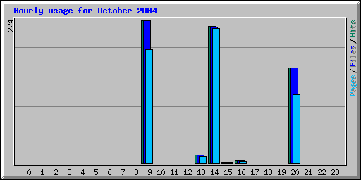 Hourly usage for October 2004