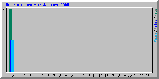 Hourly usage for January 2005